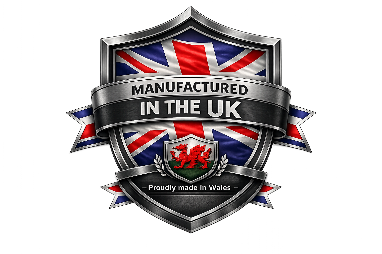 Manufactured in the UK — proudly made in Wales